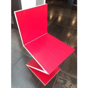 sedia cassina zig zag rossa 