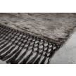 Baxter Fringes rug grey charcoal closeup