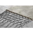 Baxter fringes rug pearl grey closeup