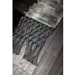 Baxter fringes rug grey charcoal detail