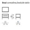 Ceccotti brad bedisde table large size