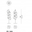 cappellini meltdown floor lamp Po1402 dimensions