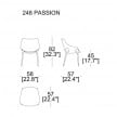 cassina 248 passion armchair dimensions 