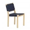 Artek Chair 611 Natural, Black/Blue