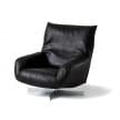 Edra Chiara armchair binafare black leather