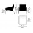 Fritz Hansen series 3300 armchair dimensions