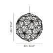 lampada etch web tom dixon dimensioni 