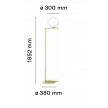 Flos IC F2 Lamp Brass