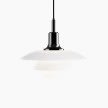 Louis Poulsen PH 3½-3 Glass Pendant Lamp Black metallized