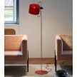 Oluce Coupè floor lamp Scarlet Red