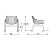 varaschin summer set rocking chair dimensions