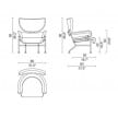 Cassina Tre Pezzi Armchair Dimension
