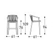 varaschin Smart Stool dimensons