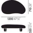 vitra freeform sofa ottoman noguchi