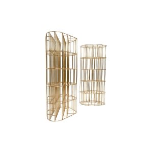 libreria Golden Cage Ceccotti ottone 