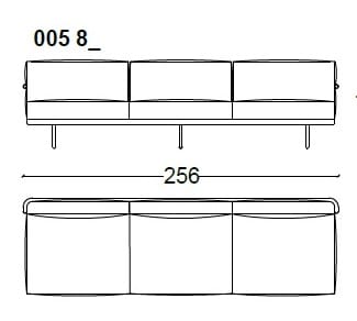 3 Seat - 256 cm