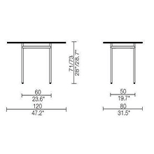 LC12 La Roche Table (120 x 80 cm) 