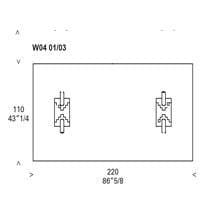 Rectangular Table (220 x 110 h. 74 cm)