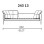 243 13 - 3 SEAT - 3 PILLOW - Width 242 x Depth 95 cm.