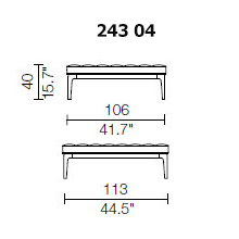 243 04 - POUF - 106 x 113 cm.