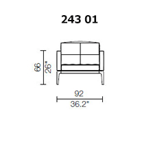 243 01 - ARMCHAIR - Width 92 x Depth 95 cm.