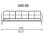 243 03 - 3 SEAT SOFA - Width 242 Depth 95 cm.