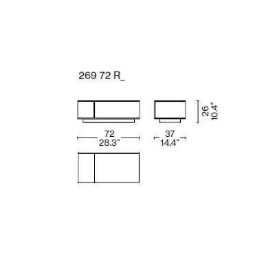 Rectangular (72 x 36.5 cm)