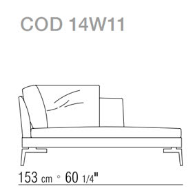 Dormeuse 153cm