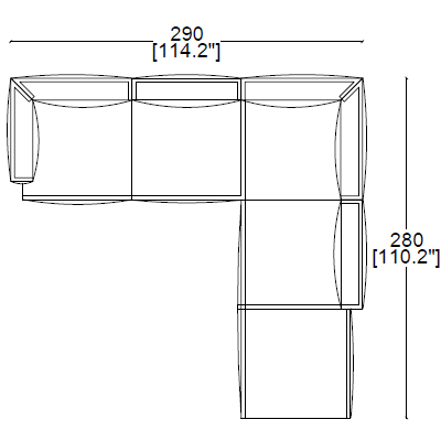 553 Bowy Sofa Right Chaise