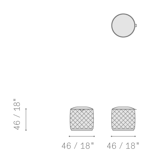 GRANT DE LUXE Pouf contenitore rettangolare in pelle By Poltrona Frau