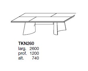 Rectangular 260 cm