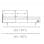 Sofa with bench 240 cm high armrest