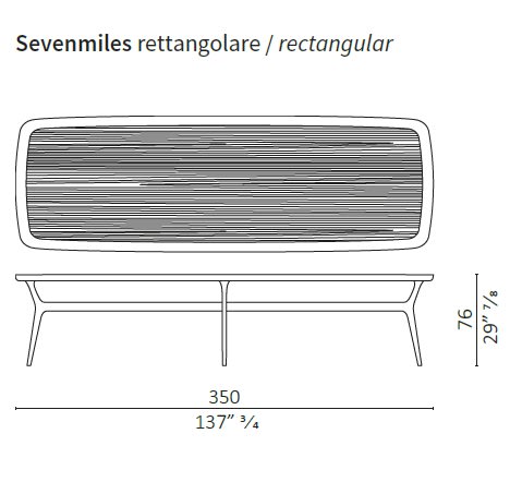 Rectangular 350 cm 