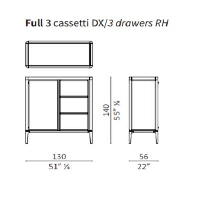 Full 3 drawers right