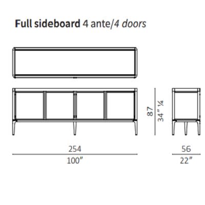 Full sideboard 4 doors