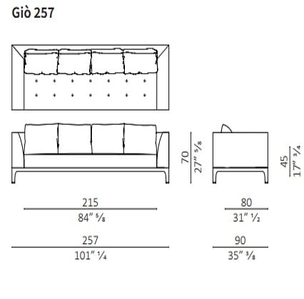 Sofa 257 cm