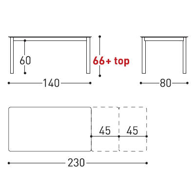 230x80cm