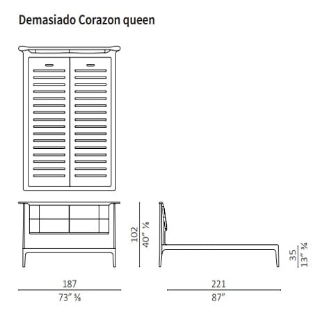 Demasiado Corazon Queen 187x221 cm