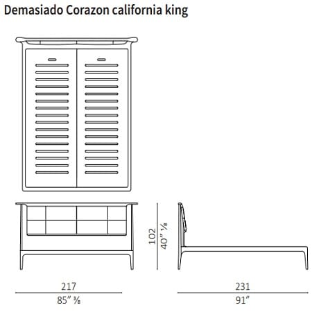 Demasiado Corazon California King 217x231 cm