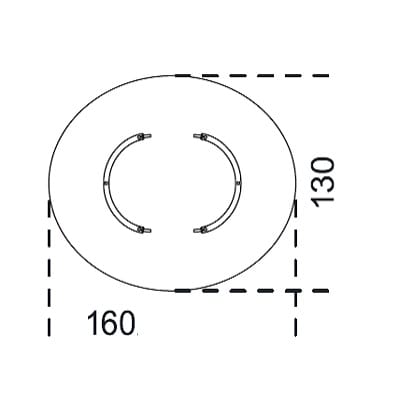 Oval 160x130 Cm