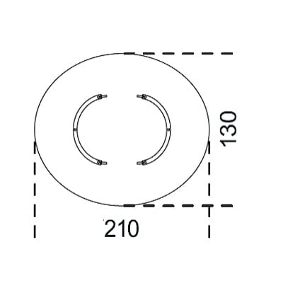 Oval 210x130 cm