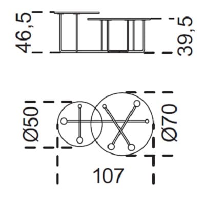  Ø 50 + Ø 70 cm DOUBLE