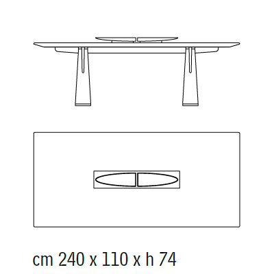 rectangular 240cm tray