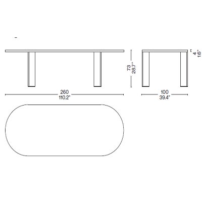 OVAL 260 x100 x73