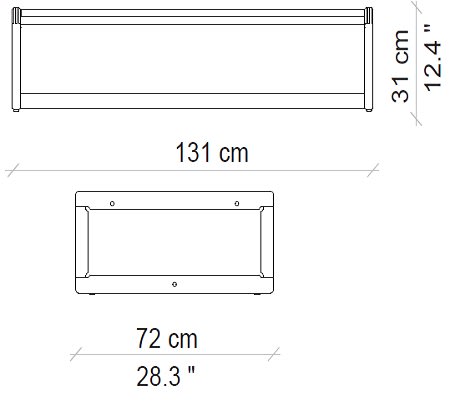 131x72x31 cm