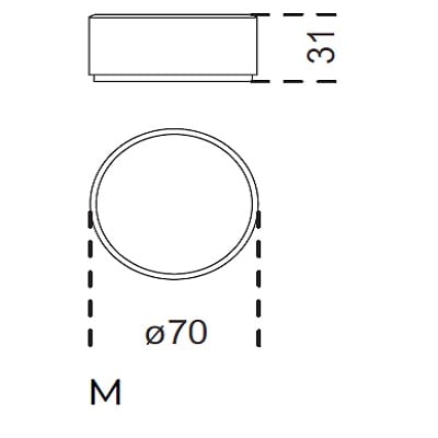 M Ø 70 x 31h