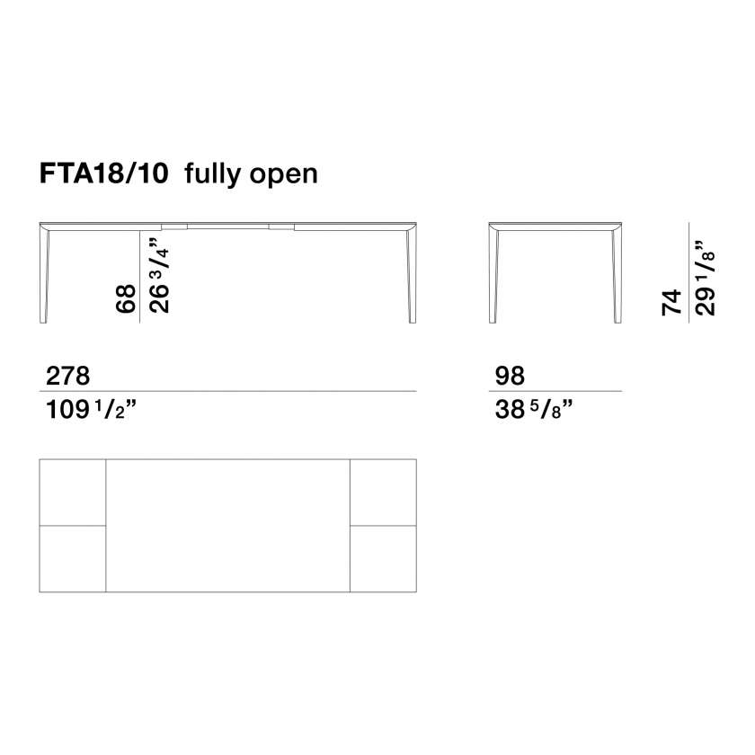 Extendable 180/278cm