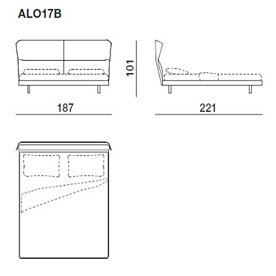 Bed for mattress 170x200 cm