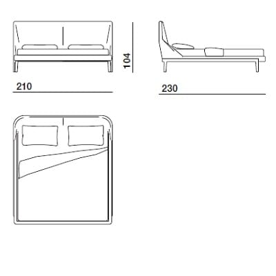 Bed for mattress King Size 
