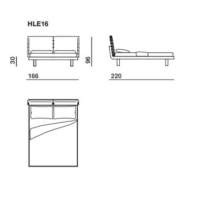 Bed for mattress 160x200 cm